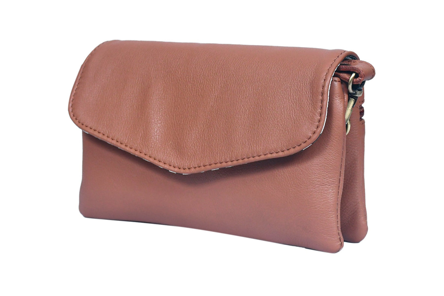 Tan Soft Leather Handmade Sling Bag - A Touch of Timeless Luxury, Art: BG-1585 Pack of 25