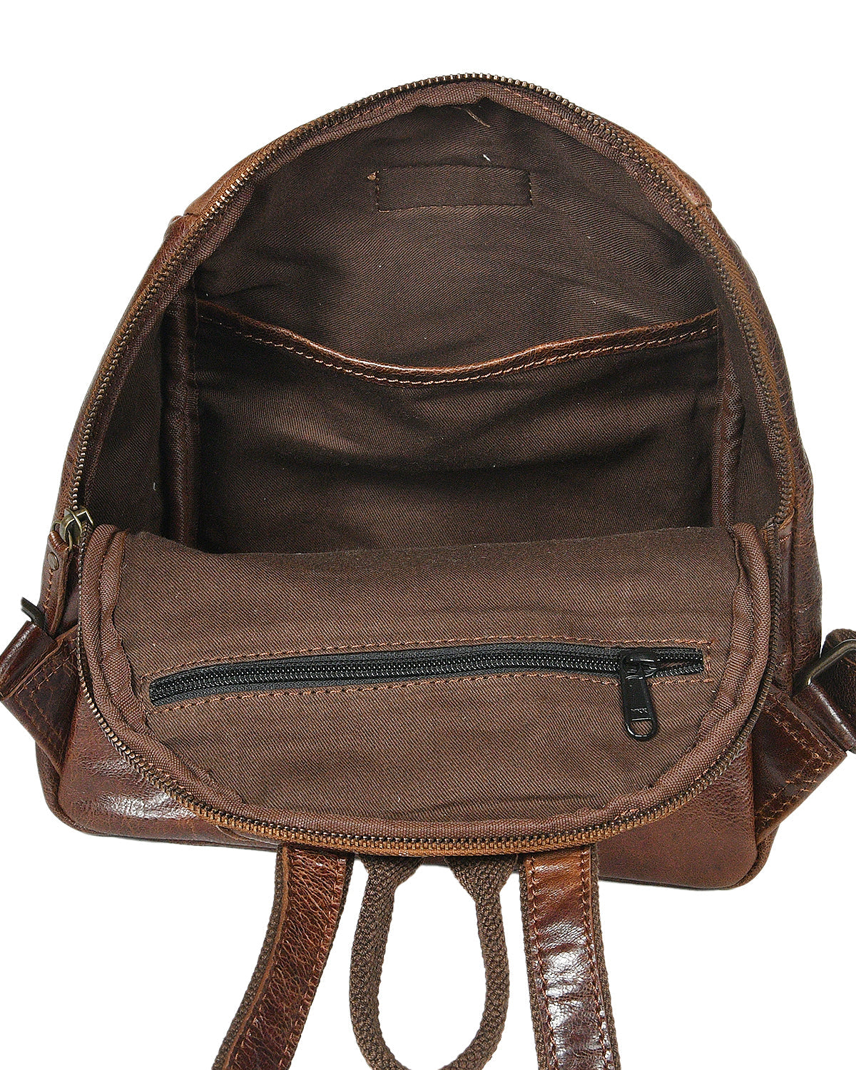 Elevate Your Style with Our Premium Brown Leather Backpack. Art: BG-1383 Pack of 25