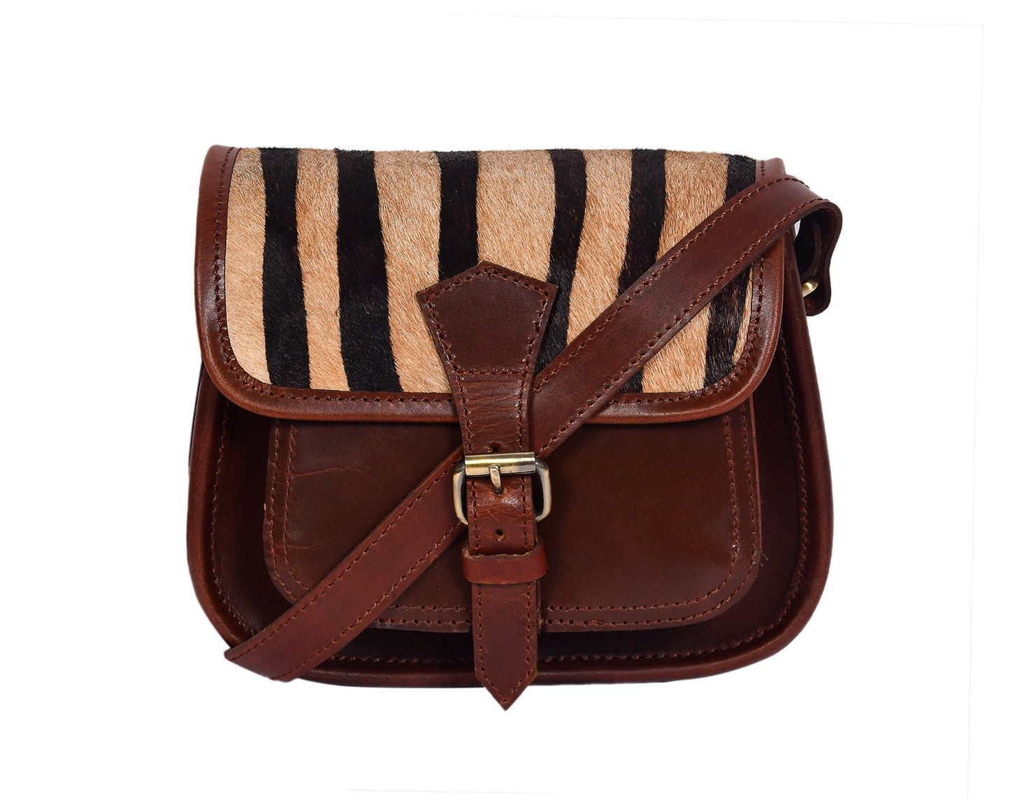 Elevate Your Style with our Printed Hair on Leather Sling Bag. Art: BG-1442 Pack of 25