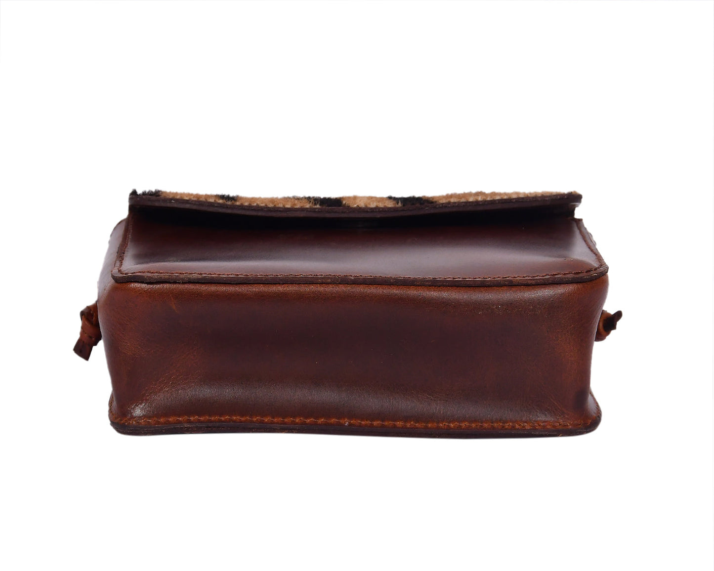 Elevate - Brown Leather Sling Bag with Hair-On Leather, Art: BG-1445 Pack of 25
