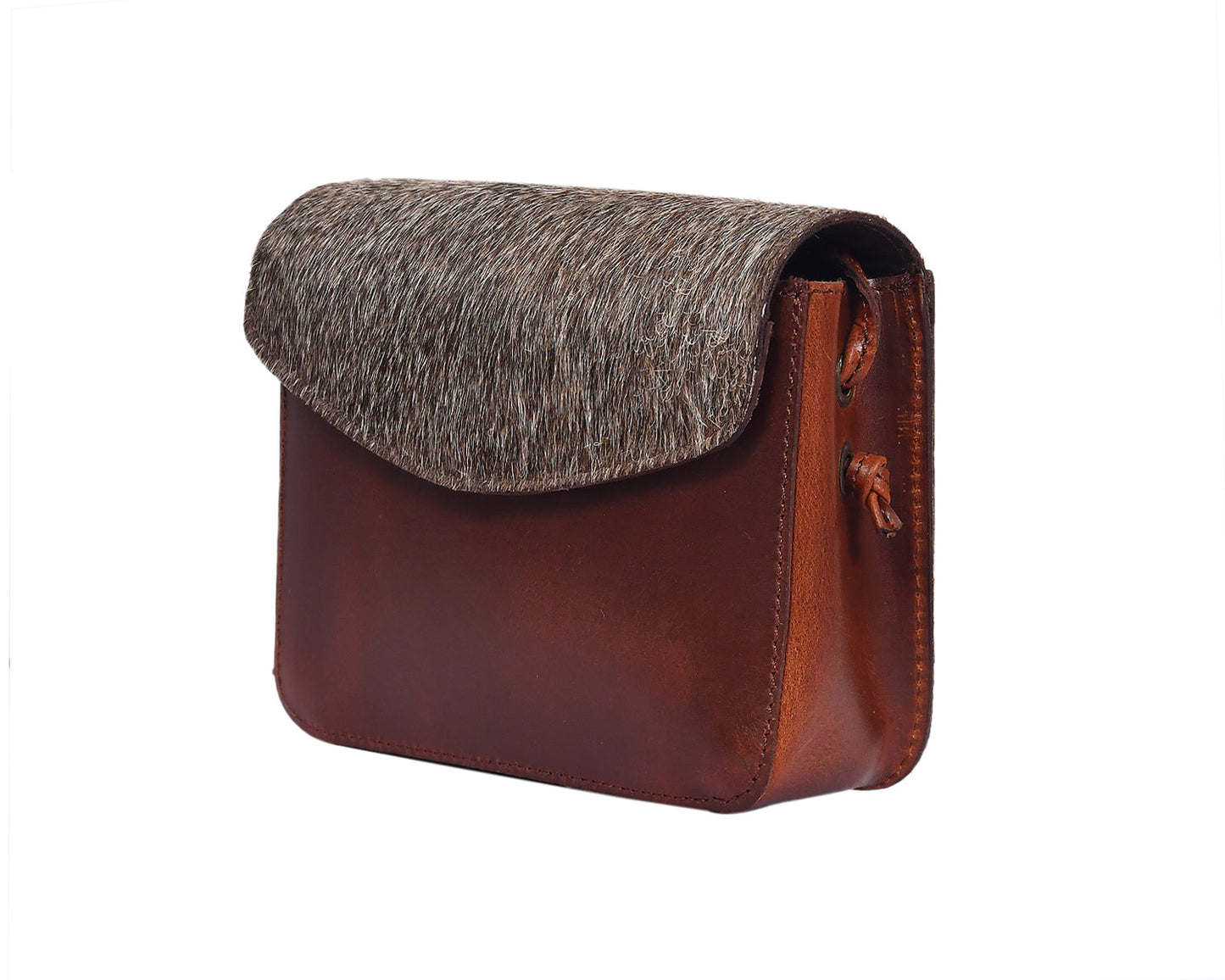 Elevate Your Style with our Grey Hair on Leather Sling Bag. Art: BG-1447 Pack of 25