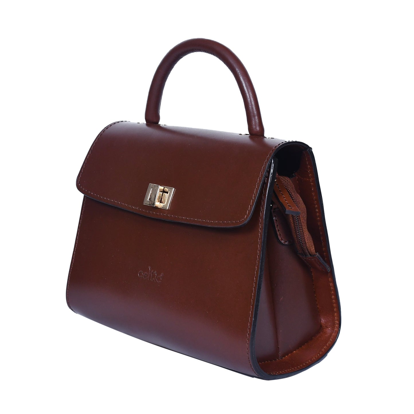 Brown color pure leather sling bag for girls and women with glorious finished work. Art: BG-1566 Pack of 25