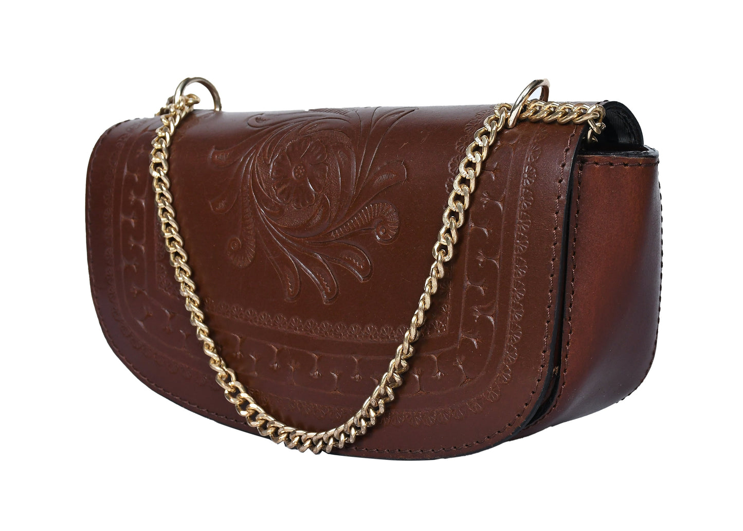 Brown color pure leather shoulder bag for women and girls with glorious crafted . Art: BG-1557 Pack of 25