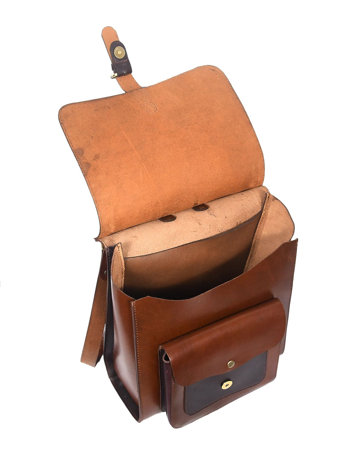 Premium Black and Brown Leather Backpack. Art: BG-1416 Pack of 25