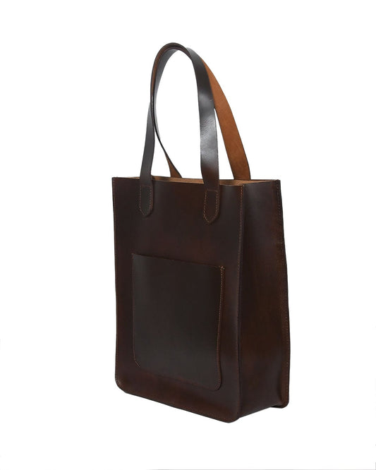 Elegance Redefined: Brown Leather Shopper Bag - Your Stylish Companion. Art: BG-1412 Pack of 25