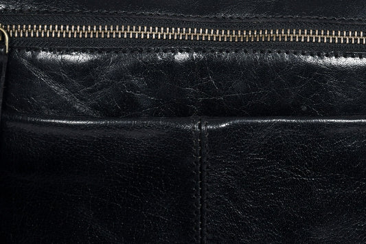 Elevate Your Style with our Black Leather Sling Bag, Art: BG-1428 Pack of 25