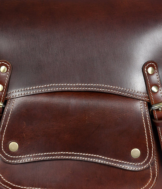Elevate Your Style with Our Classic Brown Leather Backpack. Art: BG-1432 Pack of 25