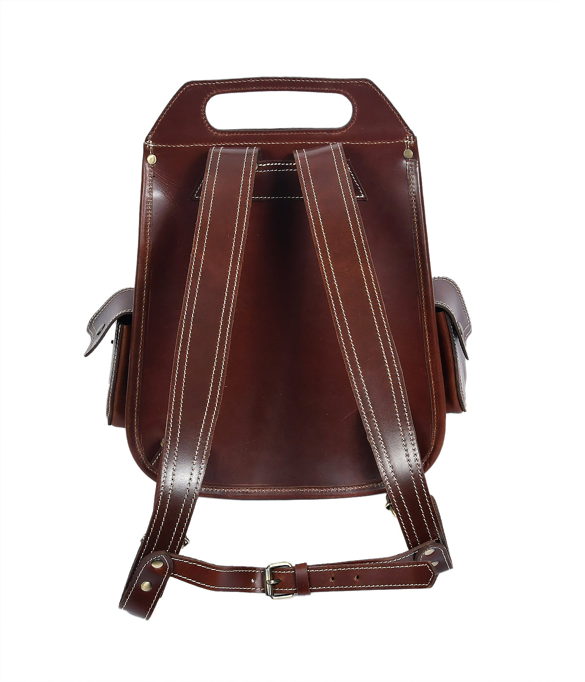Elevate Your Style with Our Classic Brown Leather Backpack. Art: BG-1432 Pack of 25