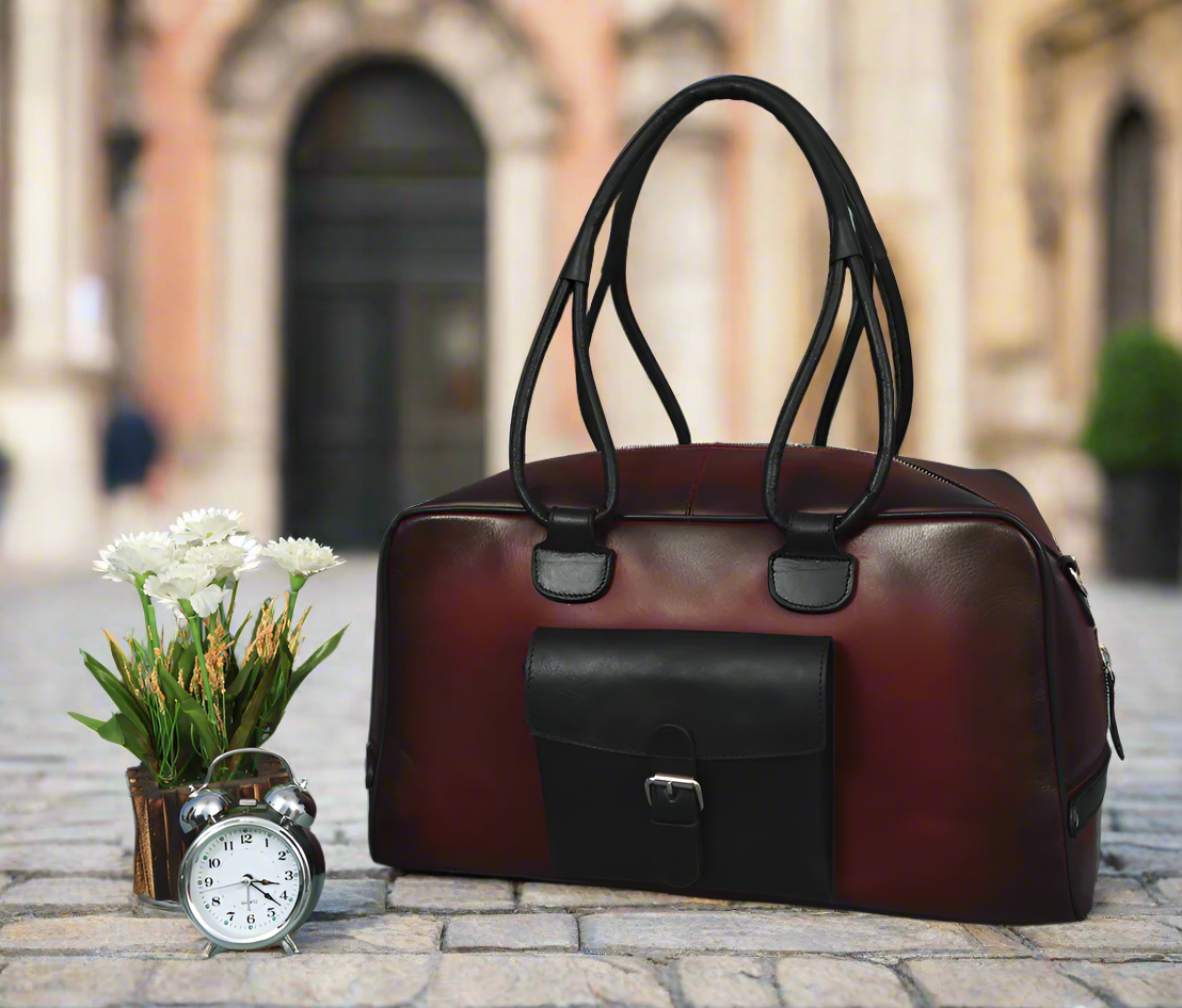 Premium Leather Stylish Duffle Bag – Elegant, Durable & Spacious Travel Companion, BG-1714 Pack of 25