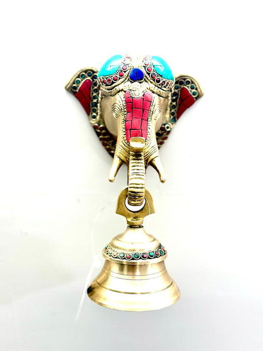 Elephant Bell Gemstone Hanging Wall Decoration Pooja Exclusively At Tamrapatra Pack of 25