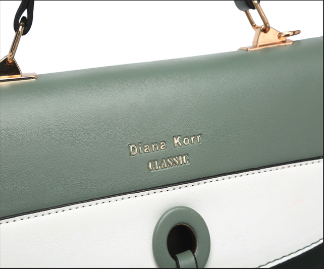 Stylish Synthetic Green & White Bag – Trendy, Durable & Fashionable Handbag, ART:-DK-2008 Pack of 25