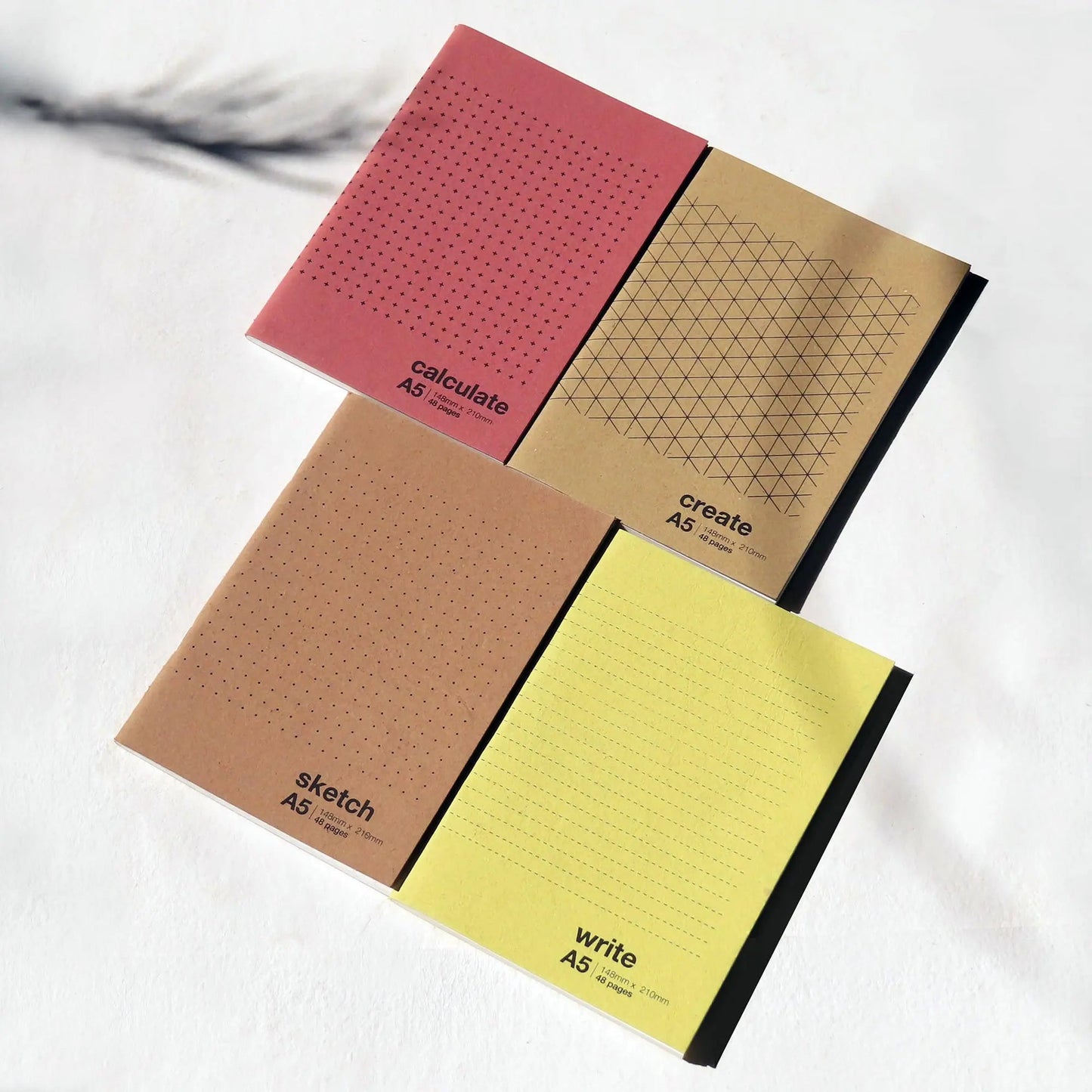 GEOMETRIC NOTEBOOKS - A5 [5.8 in × 8.3 in] Pack of 50