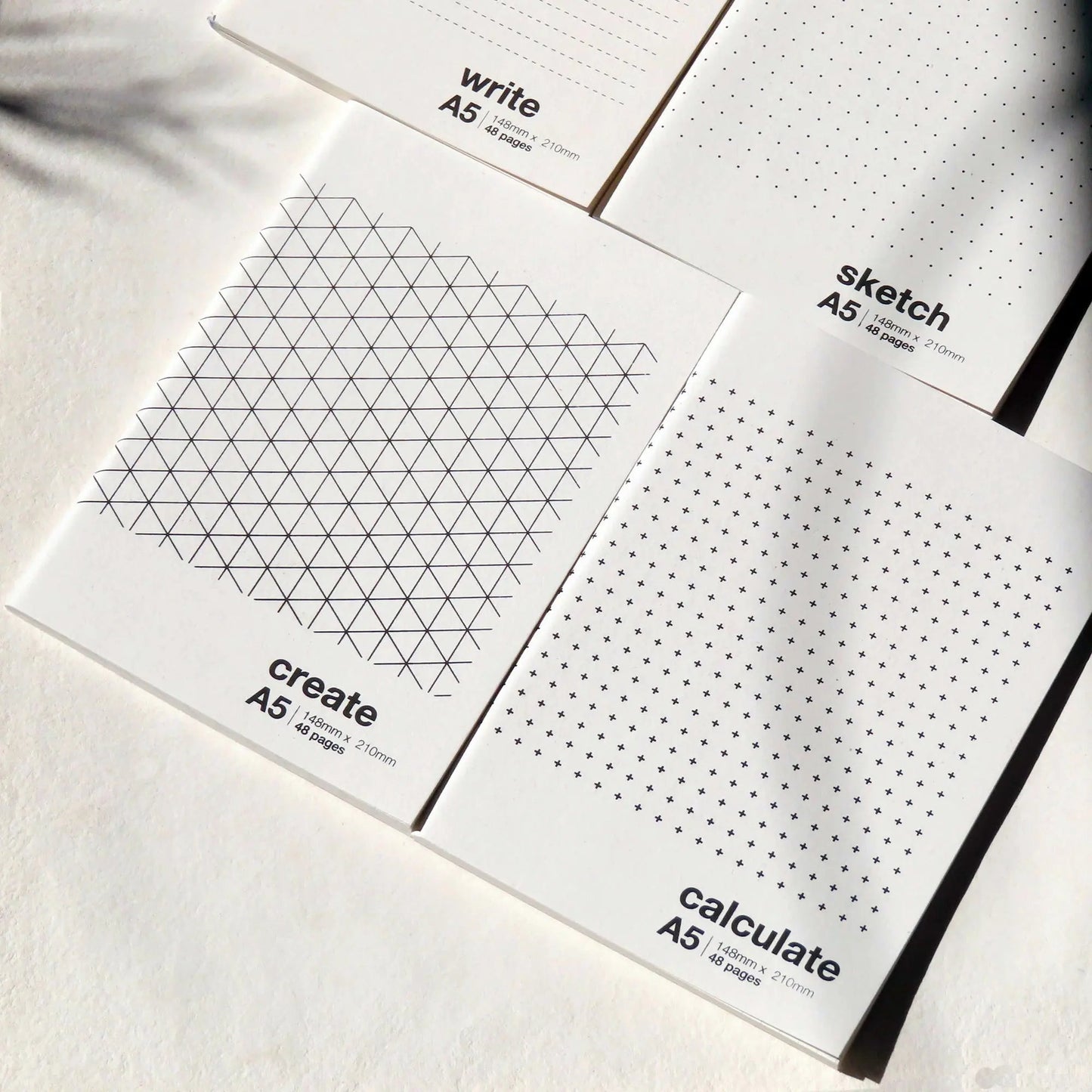 GEOMETRIC NOTEBOOKS - A5 [5.8 in × 8.3 in] Pack of 50
