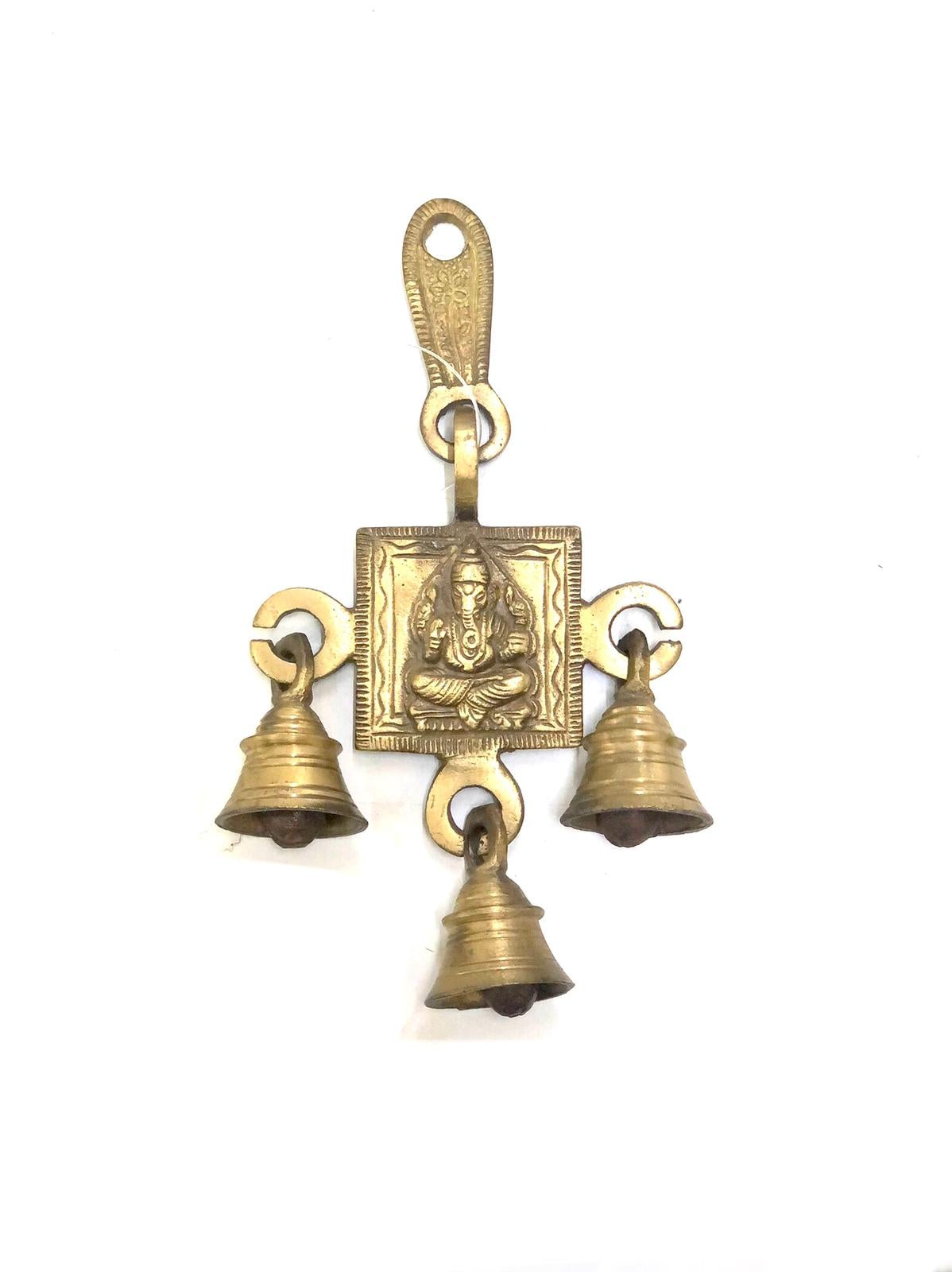 3 Bell Wall Hangings Handcrafted Brass Artware In Various  Designs Tamrapatra Pack of 50