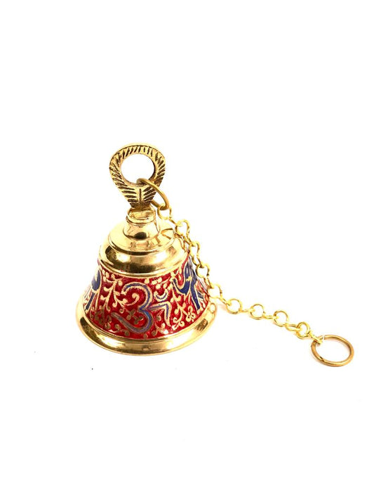 Big High Quality Brass Temple Bells In Attractive Colors Model D Tamrapatra Pack of 50