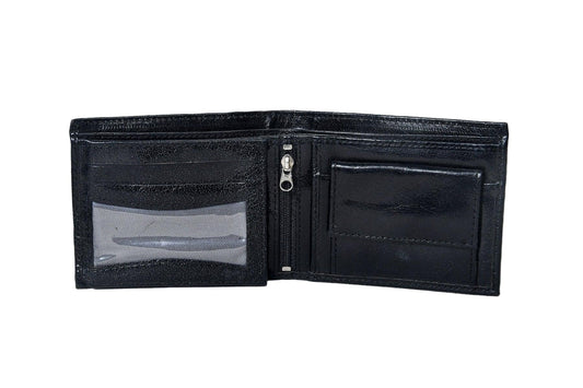 Black Color Pure Leather Wallet For Men, Art:- LA-1397 Pack of 50