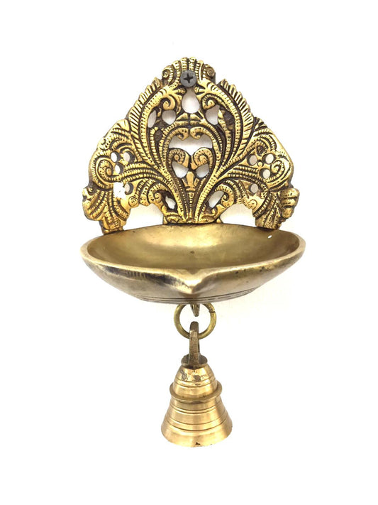Brass Hanging Lamps Diya Wall For Temple Pooja Room Décor By Tamrapatra Pack of 50