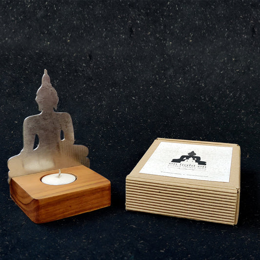 METAL CUT BUDDHA ENLIGHTENED LAMP Pack of 50