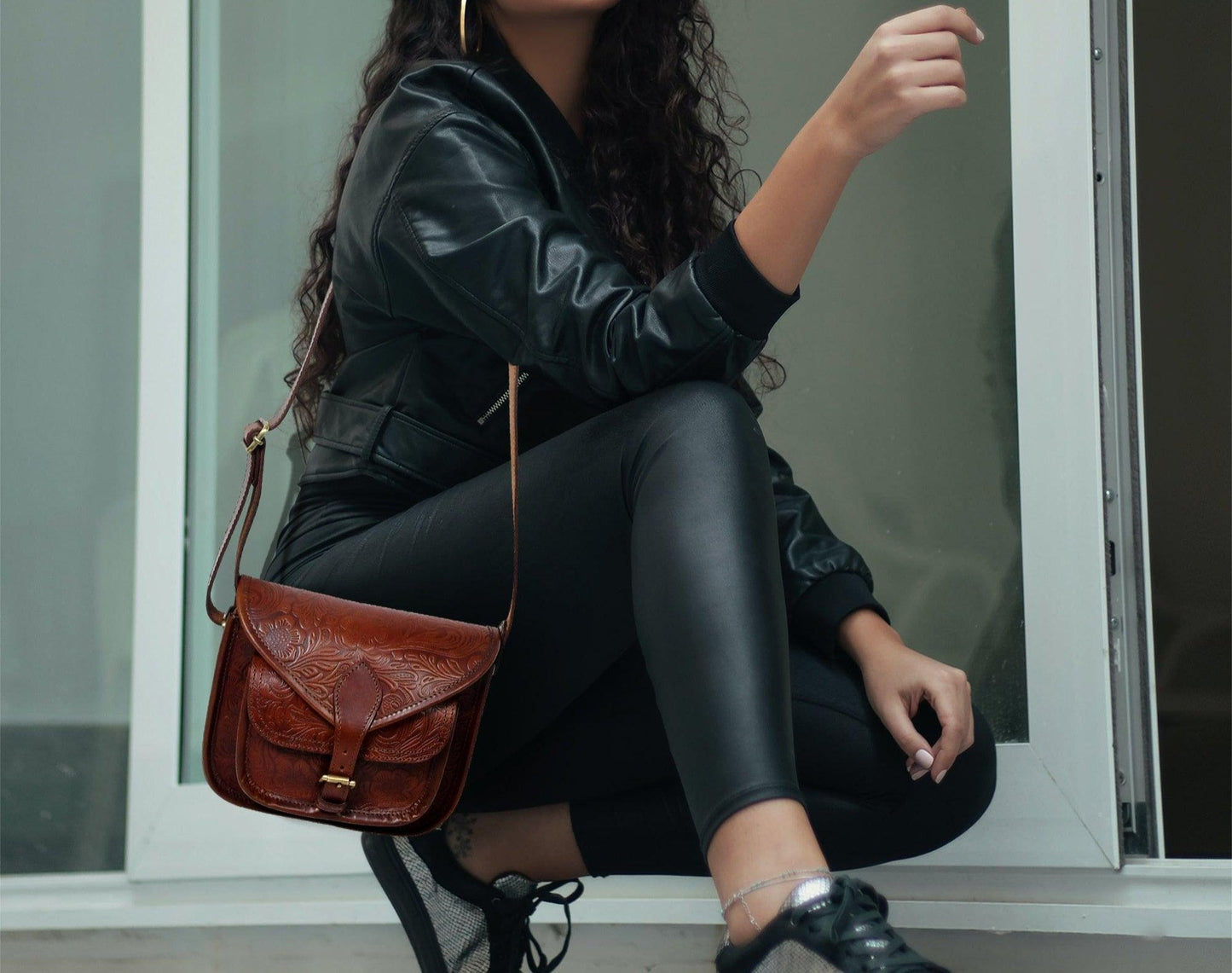 Embossing Leather Bag. Art: BG-1362Brown, BG-1749Black Pack of 25