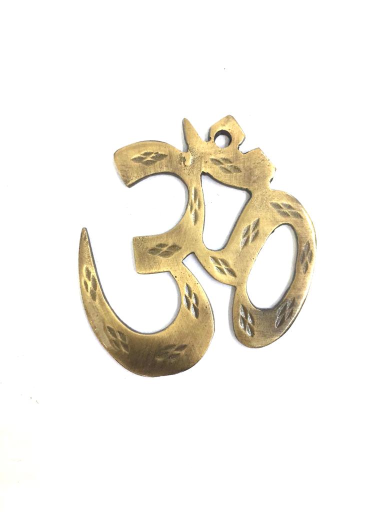 Brass Hanging Om Symbol Of Meditation For Vastu Decoration By Tamrapatra Pack of 50