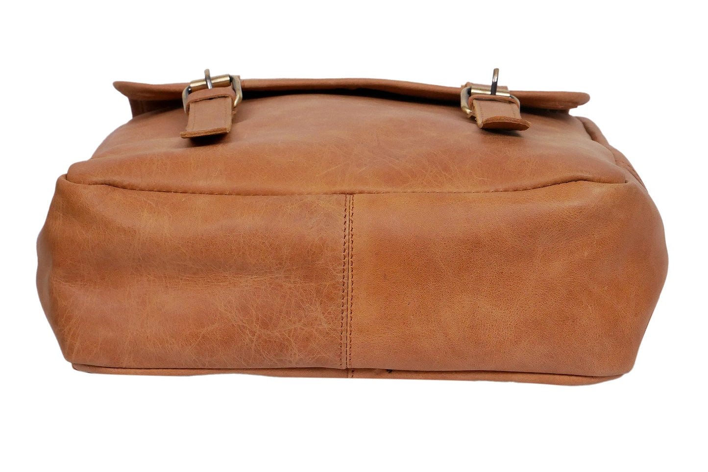 Elevate Your Style with our Classic Tan Leather Backpack. Art: BG-1486 Pack of 25