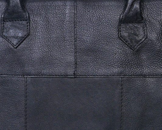 Elegance Redefined: Introducing the Black Leather Shoulder Bag with Ripits. Art: BG-1496 Pack of 25