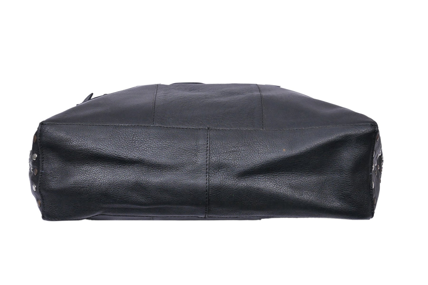 Elegance Redefined: Introducing the Black Leather Shoulder Bag with Ripits. Art: BG-1496 Pack of 25