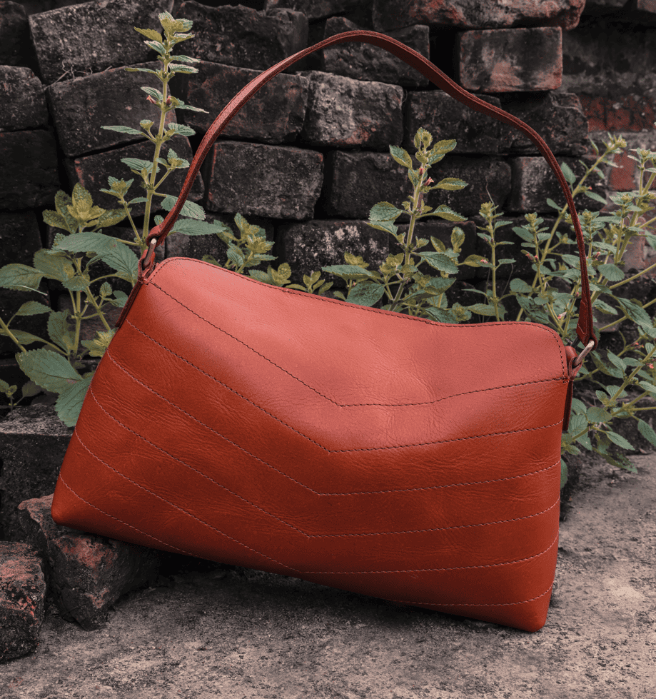 Exquisite Tan Leather Small Sling Bag, Art: BG-1742 Pack of 25