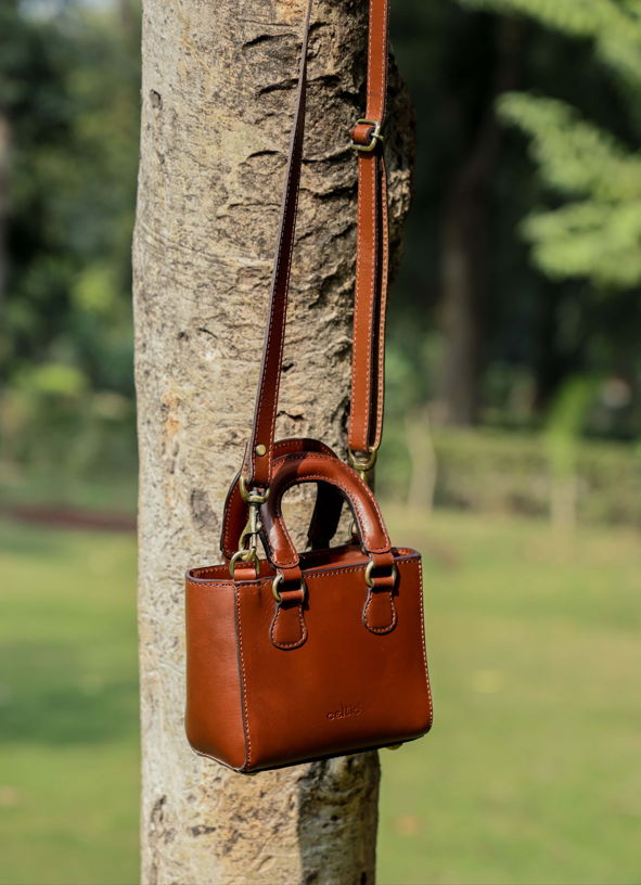 Brown&Black Leather Sling Bag: Elevate Your Urban Style, Art: BG-1569 Pack of 25
