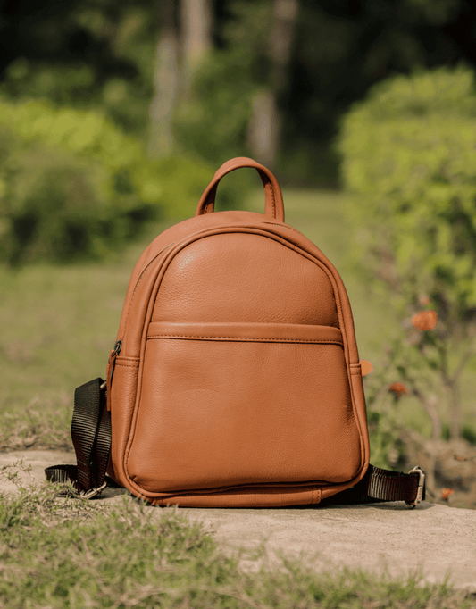 Tan NDM Leather Backpack: Elevate Your Style with Timeless Elegance. Art: BG-1580 Pack of 25