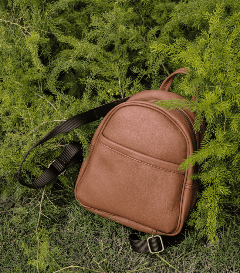 Tan NDM Leather Backpack: Elevate Your Style with Timeless Elegance. Art: BG-1580 Pack of 25