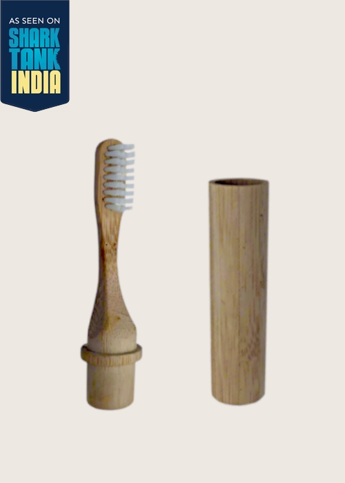 Bamboo Travel Toothbrush White Soft Brush Pack of 50
