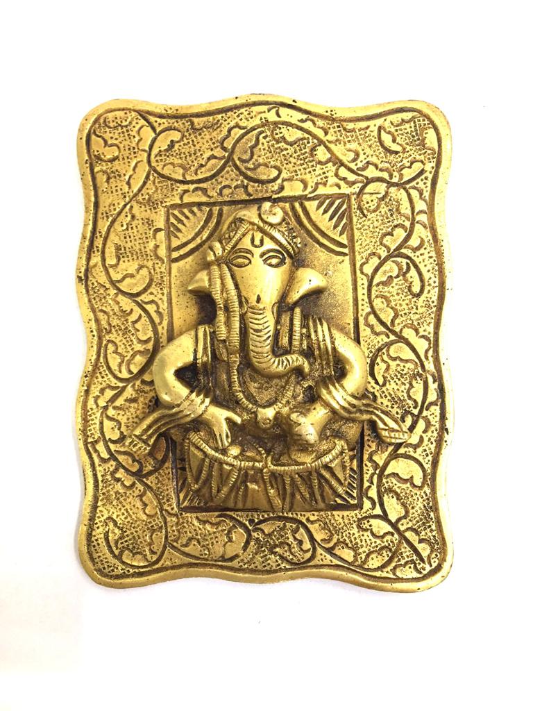Ganesha Musical Theme Exclusive Brass Hangings For Home Décor Tamrapatra Pack of 50