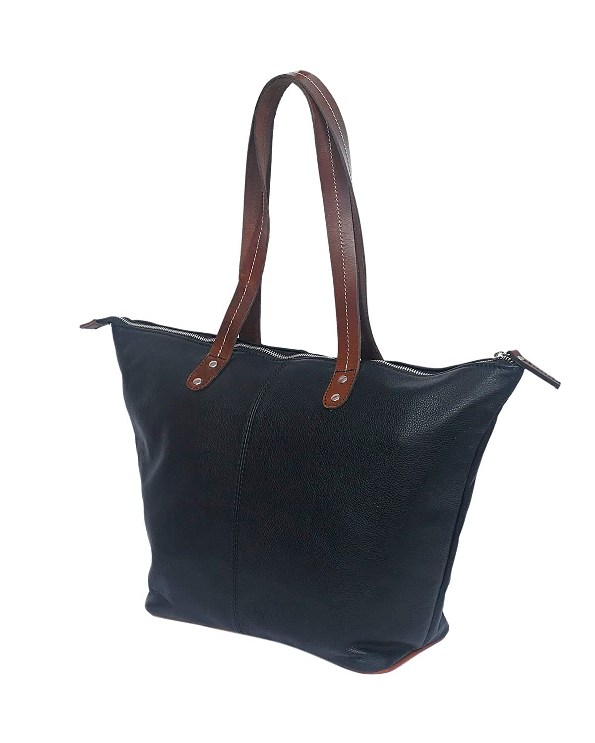 Stylish Black Soft Leather Tote Bag - Versatile & Chic Art-BG-1525 Pack of 25