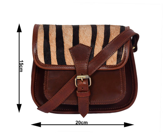 Elevate Your Style with our Printed Hair on Leather Sling Bag. Art: BG-1442 Pack of 25