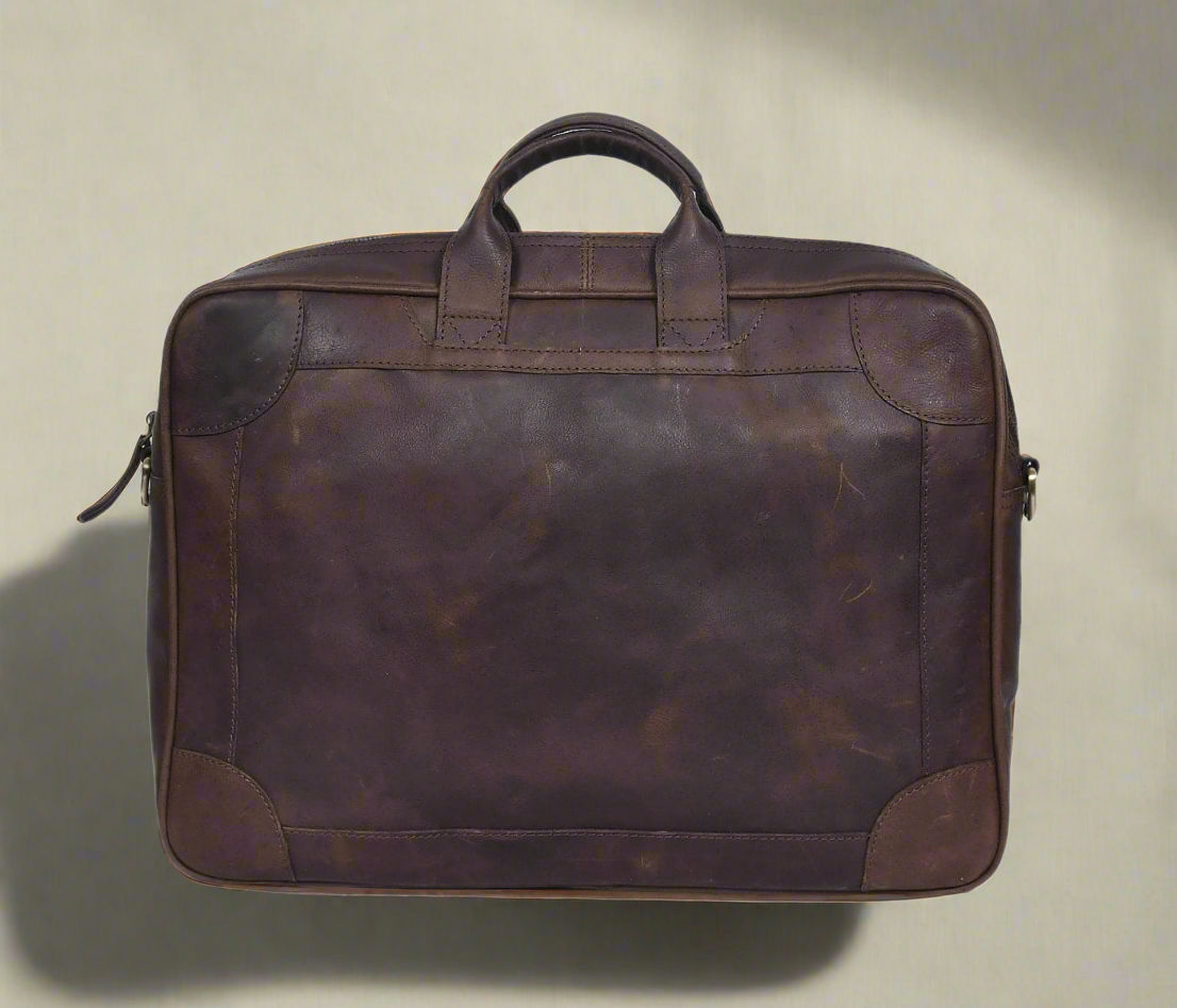 Elevate Your Style with Our Premium Brown Leather Messenger Bag. Art: BG-1437 Pack of 25