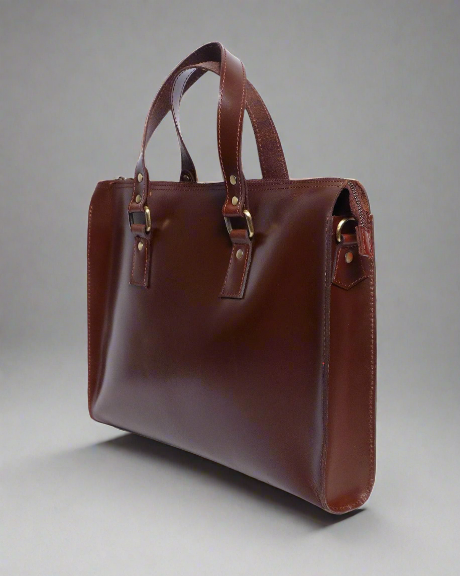 Brown color pure leather laptop bag for professional use, Art: BG-1469 Pack of 25