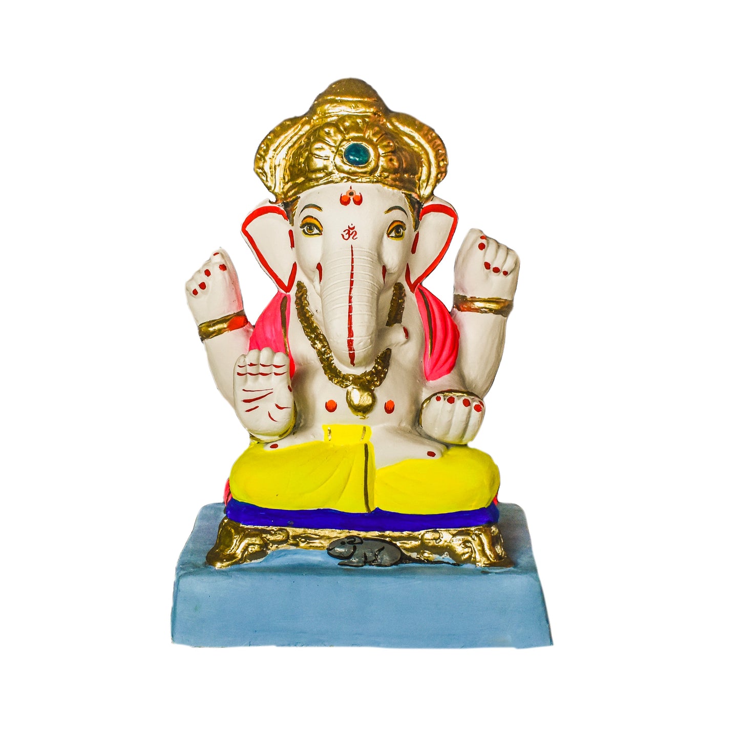 9" COLORED PAPER MACHE GANESH IDOL Pack of 50