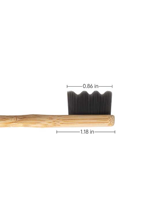 Bamboo Toothbrush Nano White - Round Handle Pack of 50