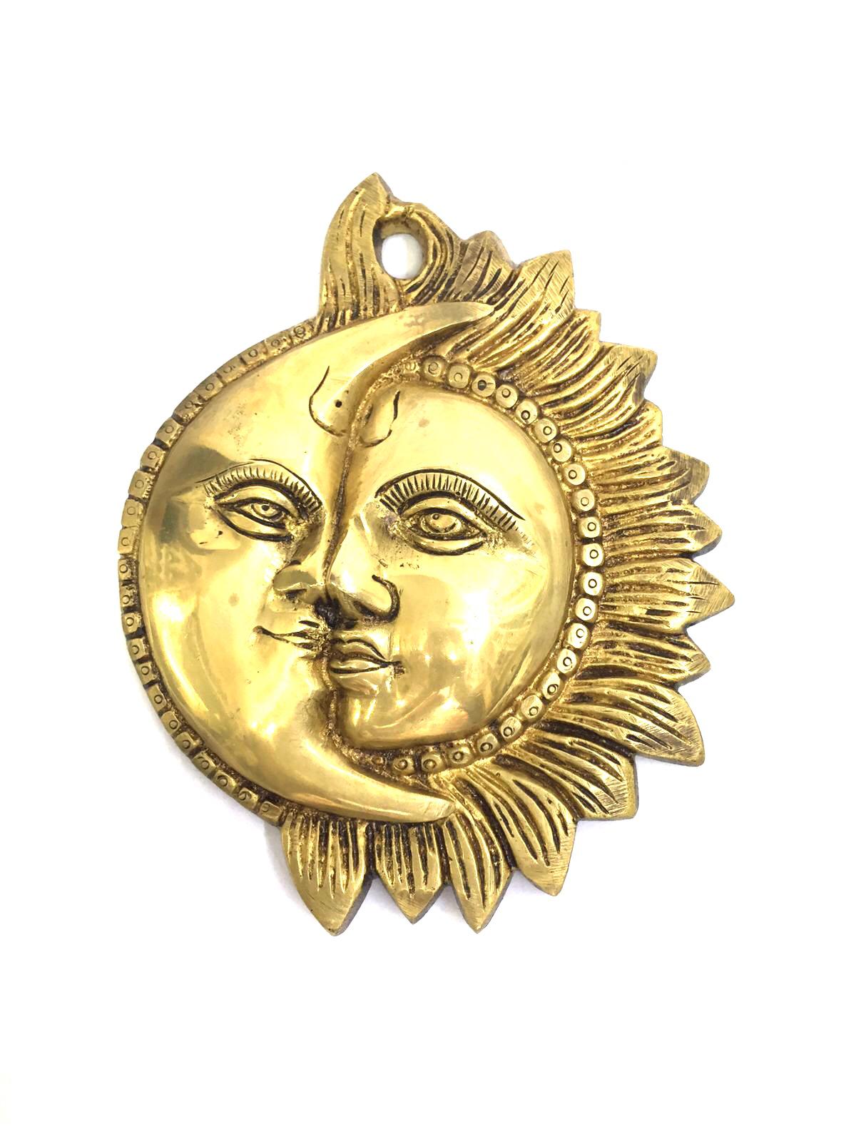 Sun Moon Creative Sculpture Brass Hanging Abstract Designs By Tamrapatra Pack of 50
