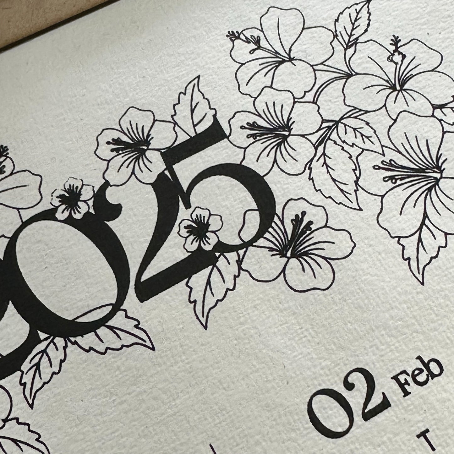 PAINT YOUR FLORAL DECKLE EDGE WALL CALENDAR Pack of 50